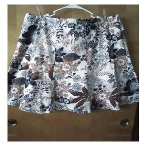 Gored floral skirt
